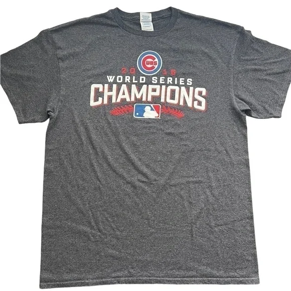 Chicago Cubs 2016 MLB World Series Champions T-Shirt Size L - Picture 1 of 6